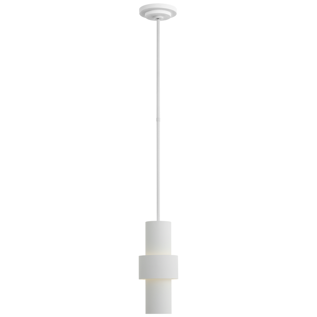 Chalmette 6" Layered Pendant | Plaster White