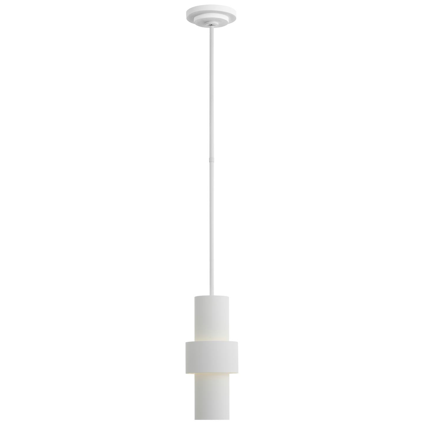 Chalmette 6" Layered Pendant | Plaster White