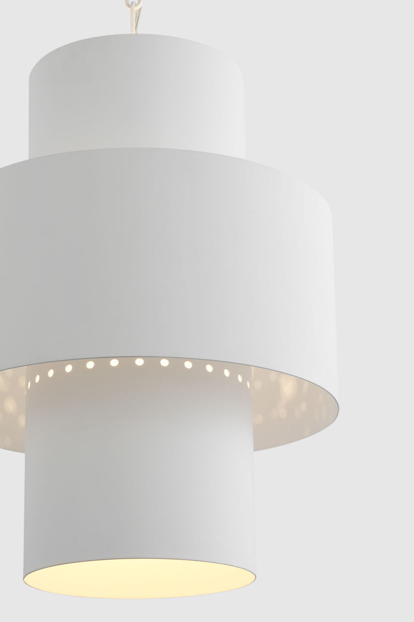 Chalmette 16" Layered Pendant | Plaster White
