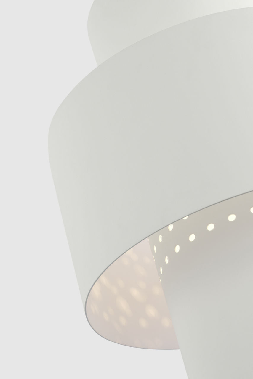 Chalmette 16" Layered Pendant | Plaster White