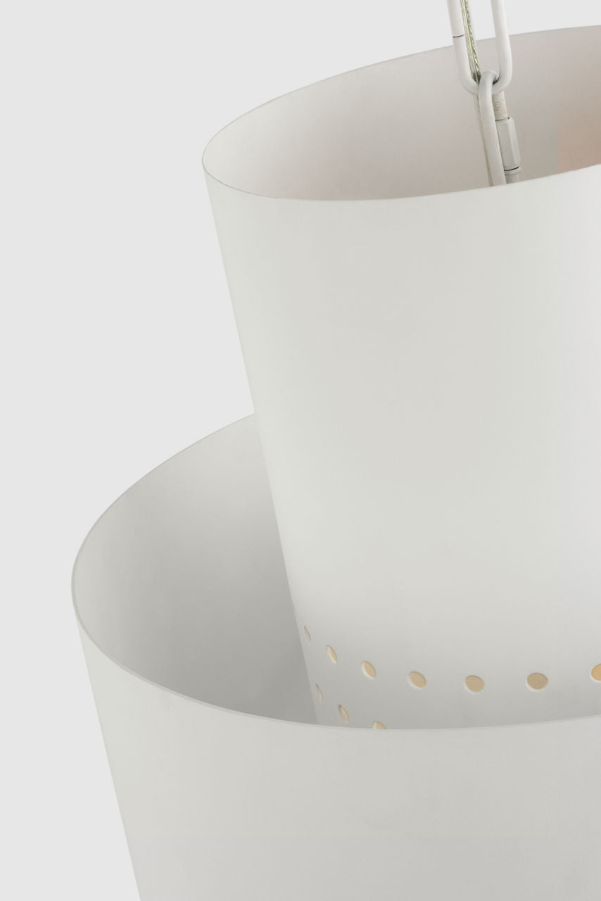 Chalmette 16" Layered Pendant | Plaster White
