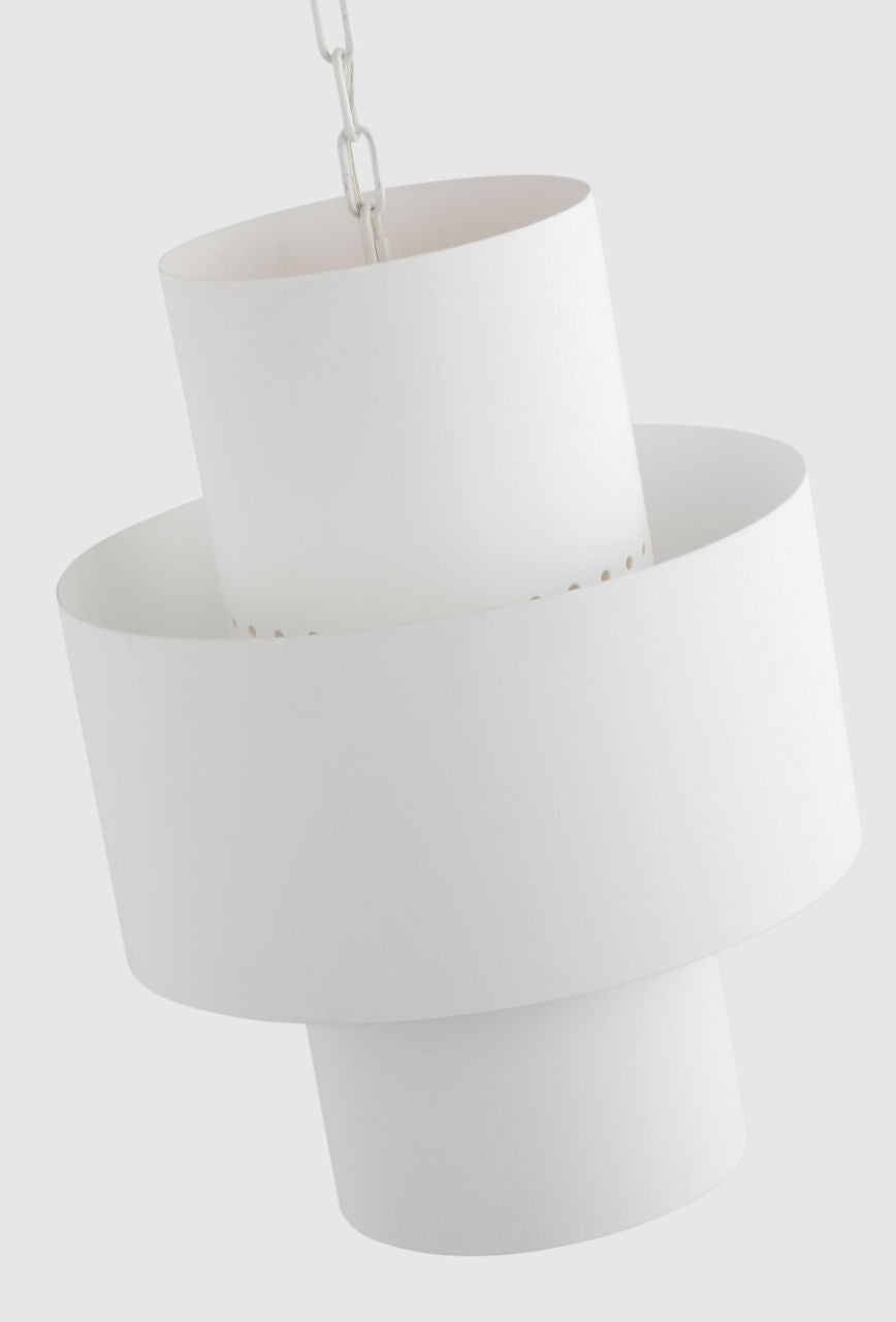 Chalmette 16" Layered Pendant | Plaster White