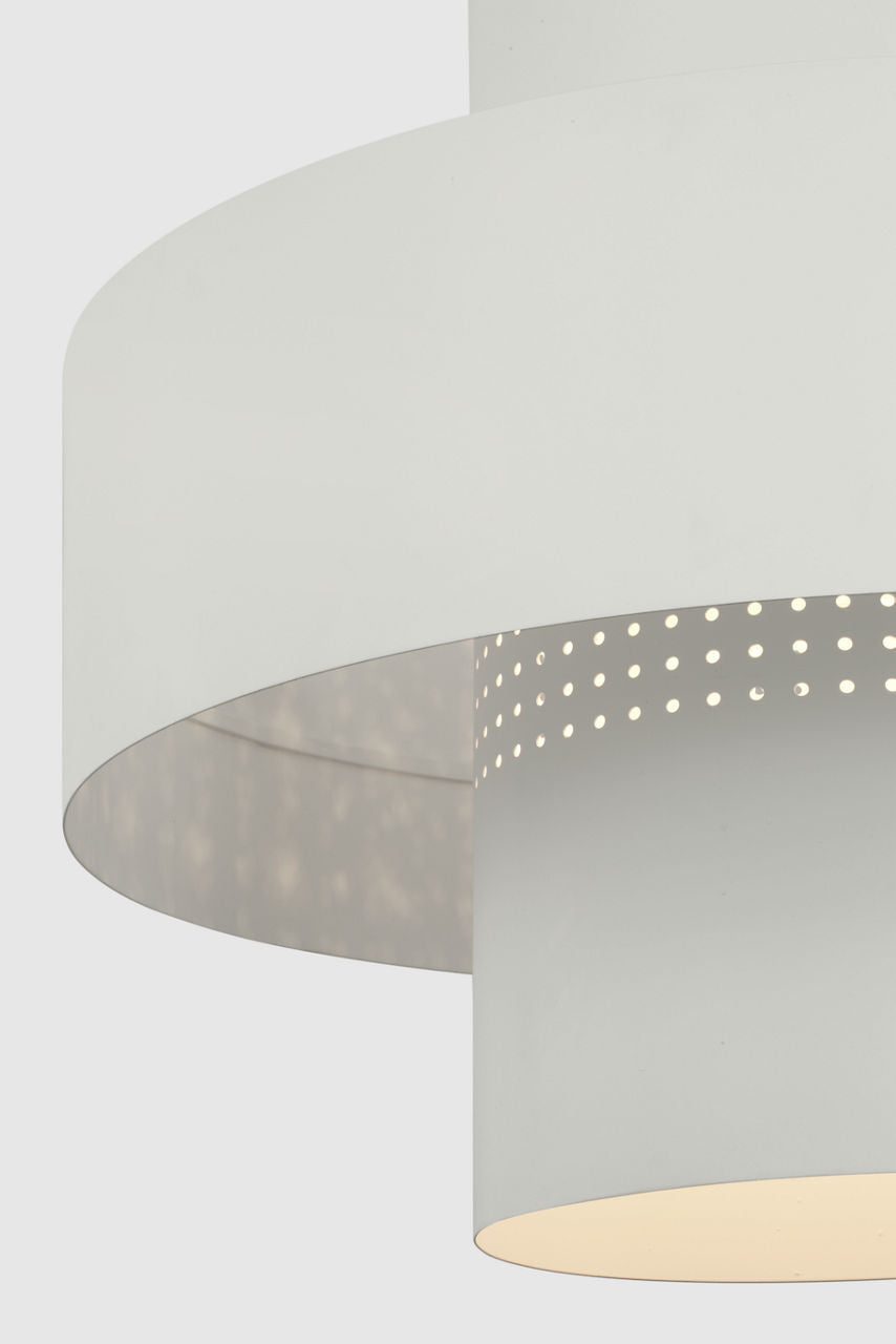 Chalmette 38" Layered Pendant | Plaster White