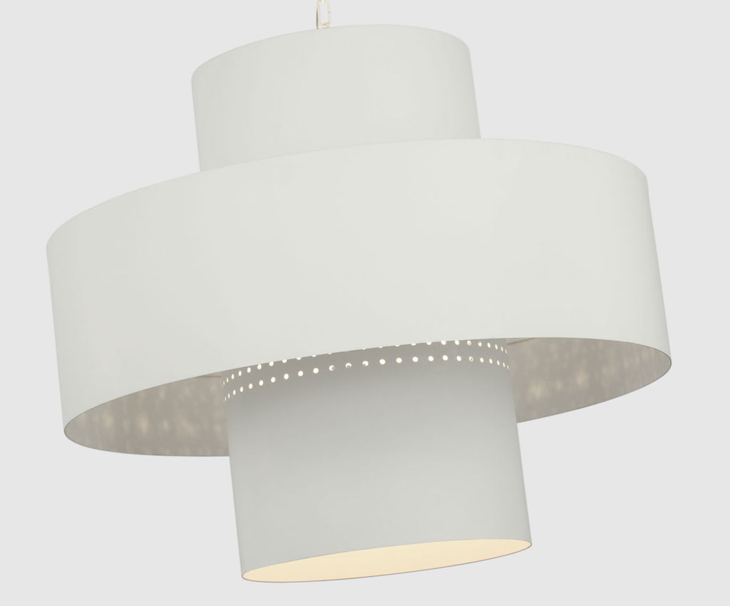 Chalmette 38" Layered Pendant | Plaster White