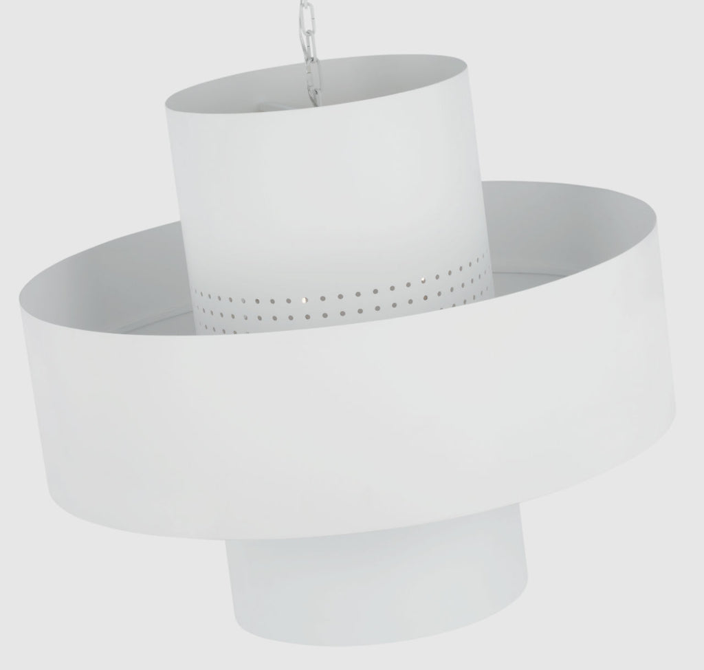 Chalmette 38" Layered Pendant | Plaster White