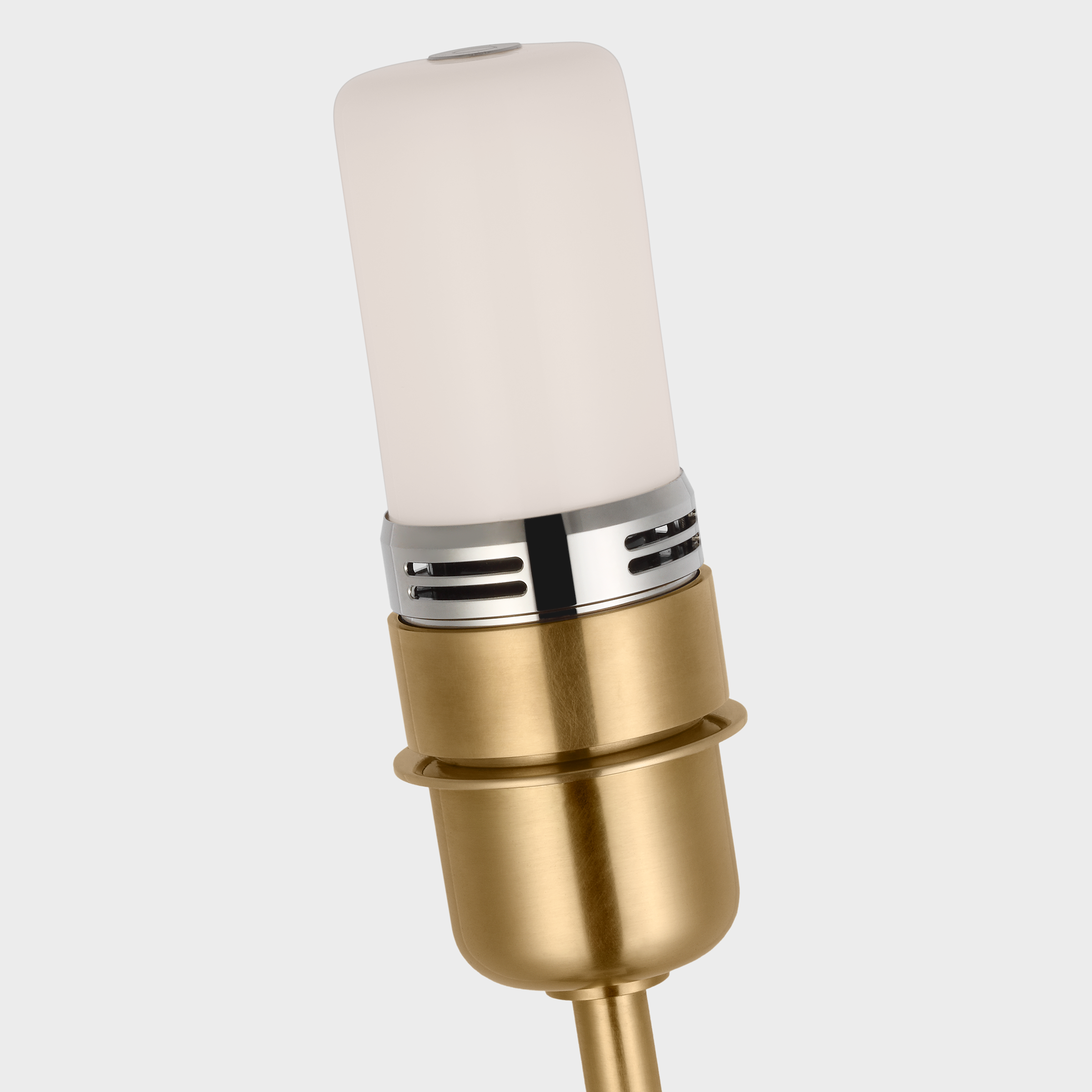 Hackney Cordless Floor Lamp | Hand-Rubbed Antique Brass | Linen Shade