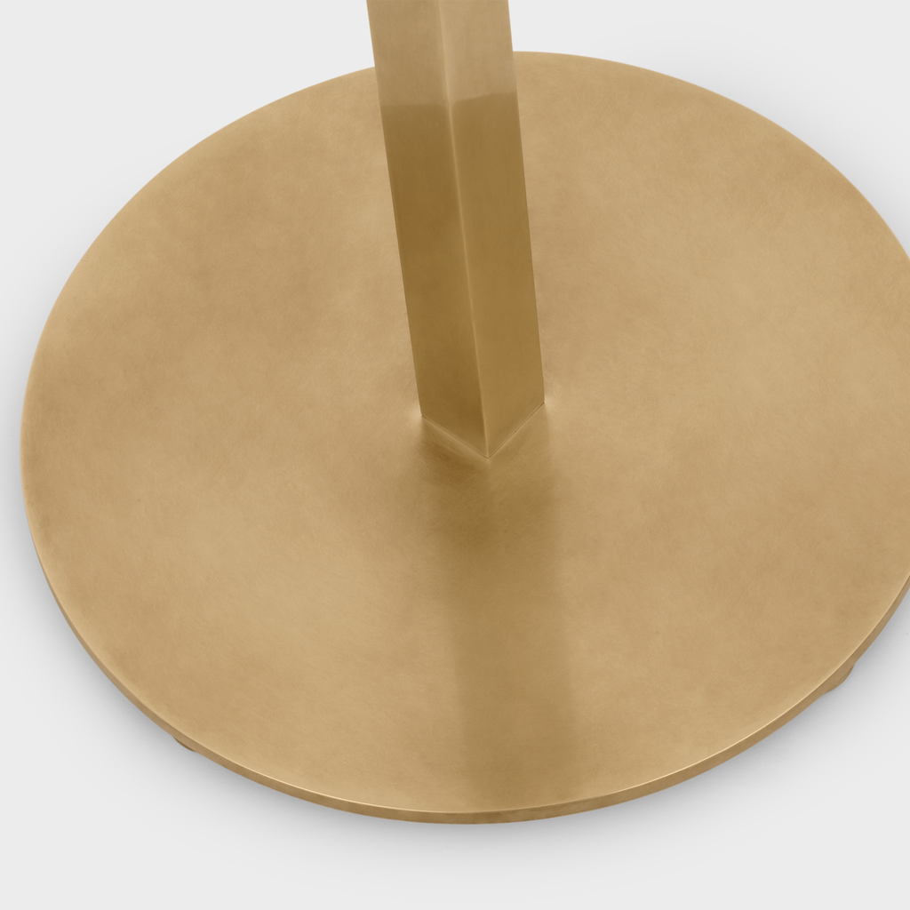 Hackney Cordless Floor Lamp | Hand-Rubbed Antique Brass | Linen Shade