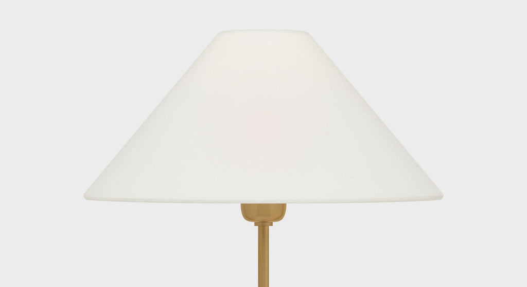 Hackney Floor Lamp | Hand-Rubbed Antique Brass | Linen Shade