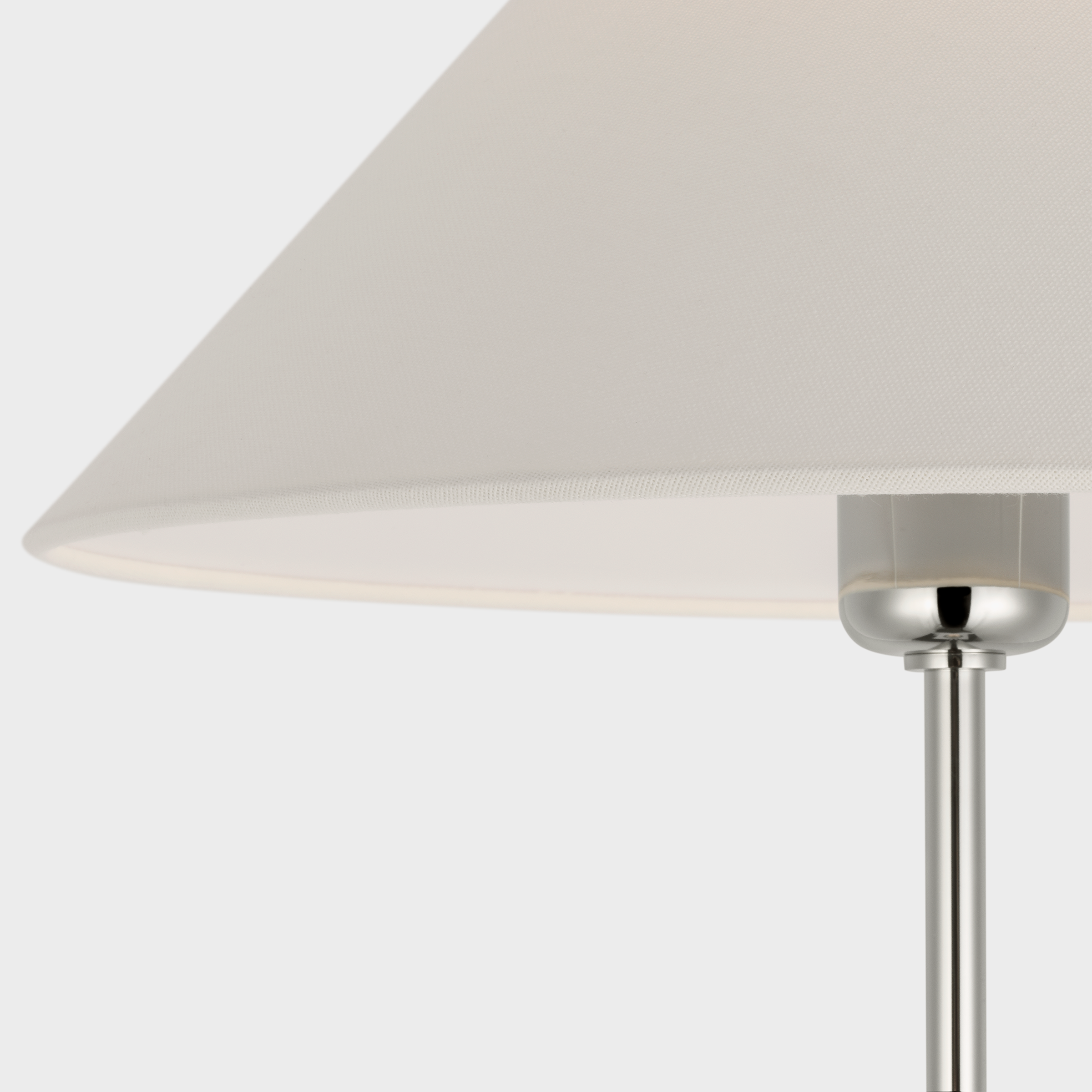 Hackney Cordless Floor Lamp | Polished Nickel | Linen Shade