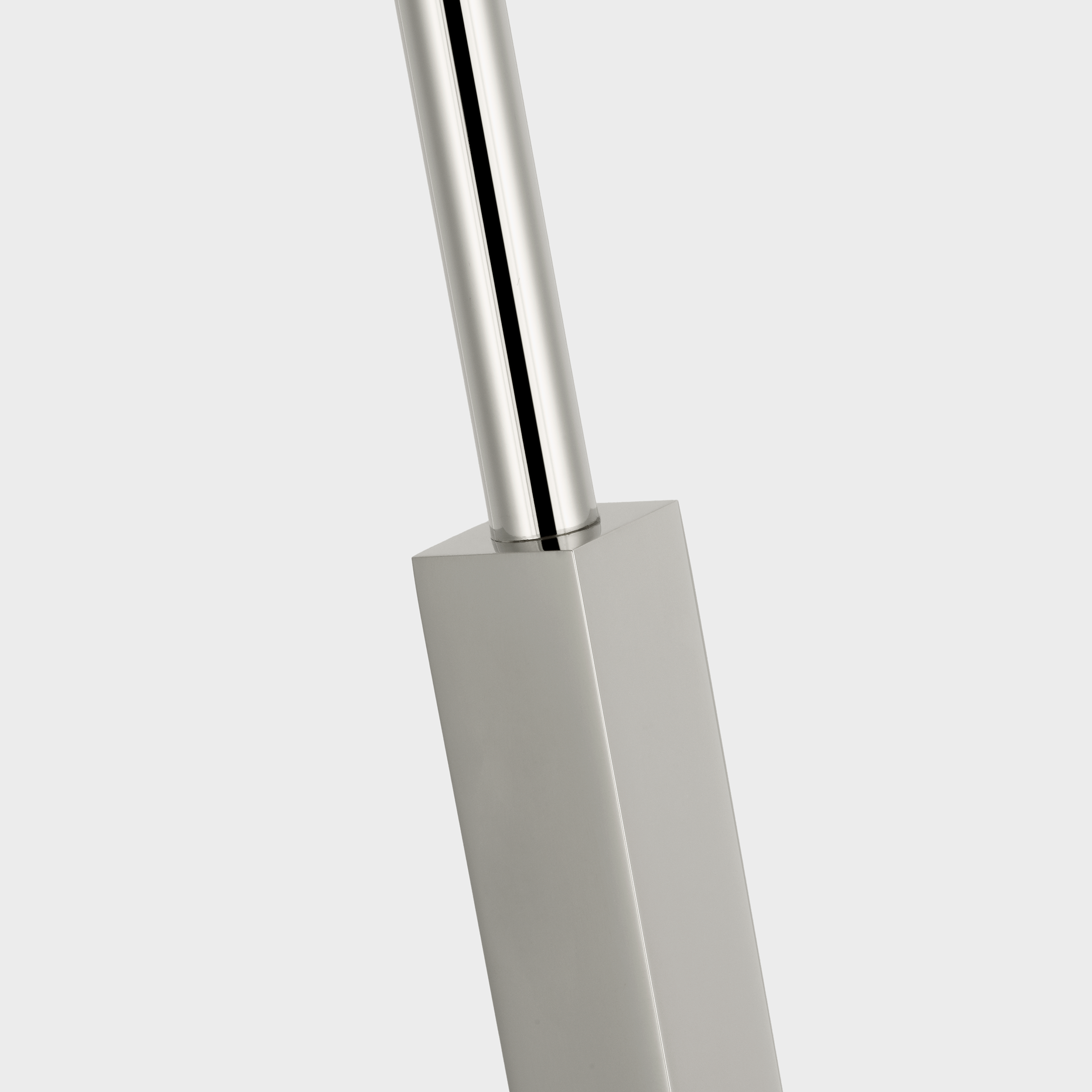 Hackney Cordless Floor Lamp | Polished Nickel | Linen Shade