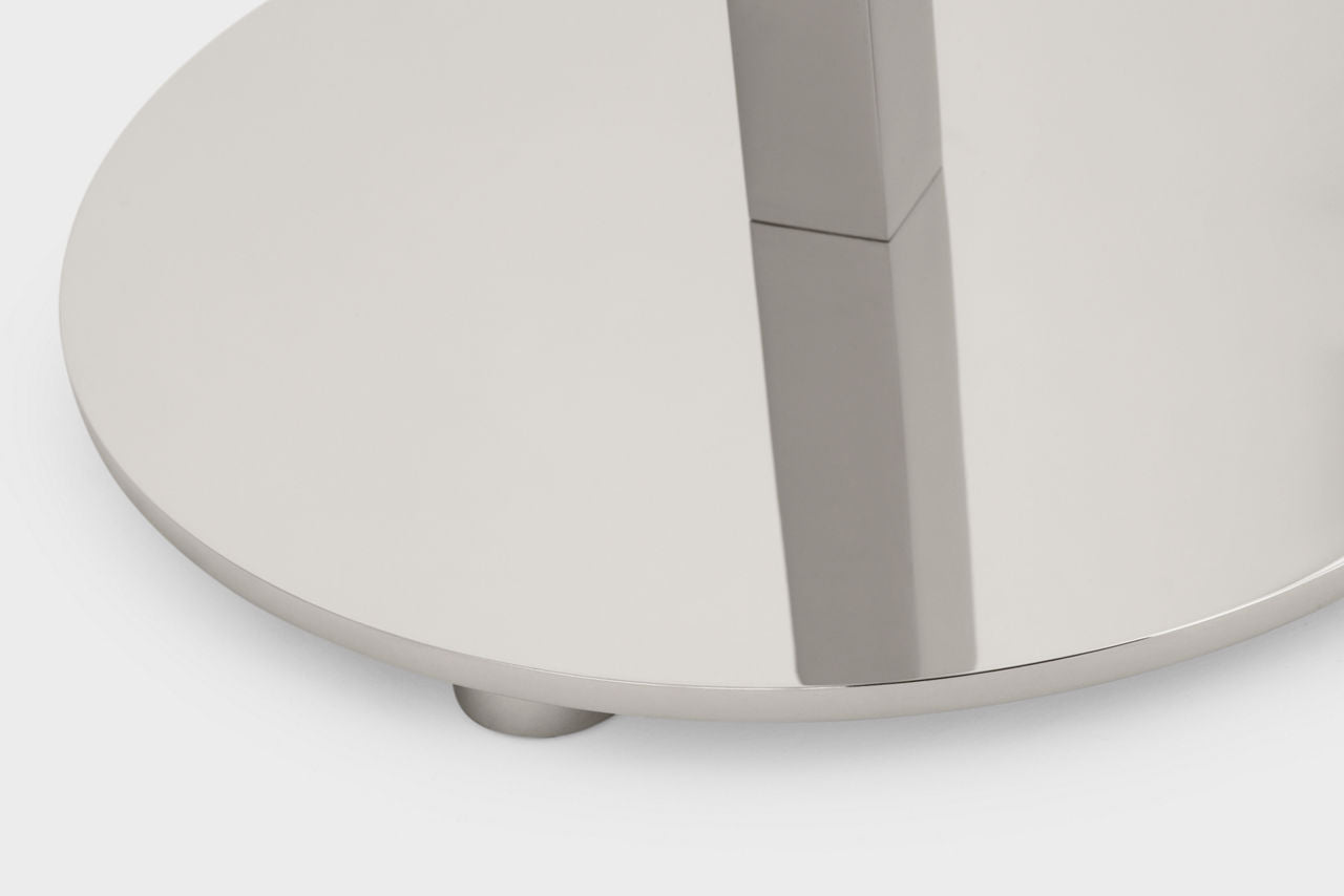 Hackney Cordless Floor Lamp | Polished Nickel | Linen Shade