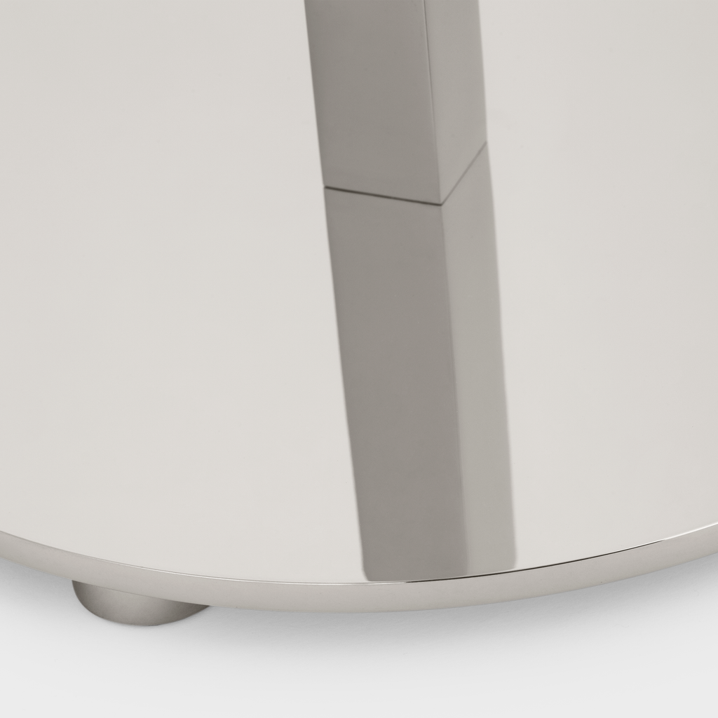 Hackney Cordless Floor Lamp | Polished Nickel | Linen Shade