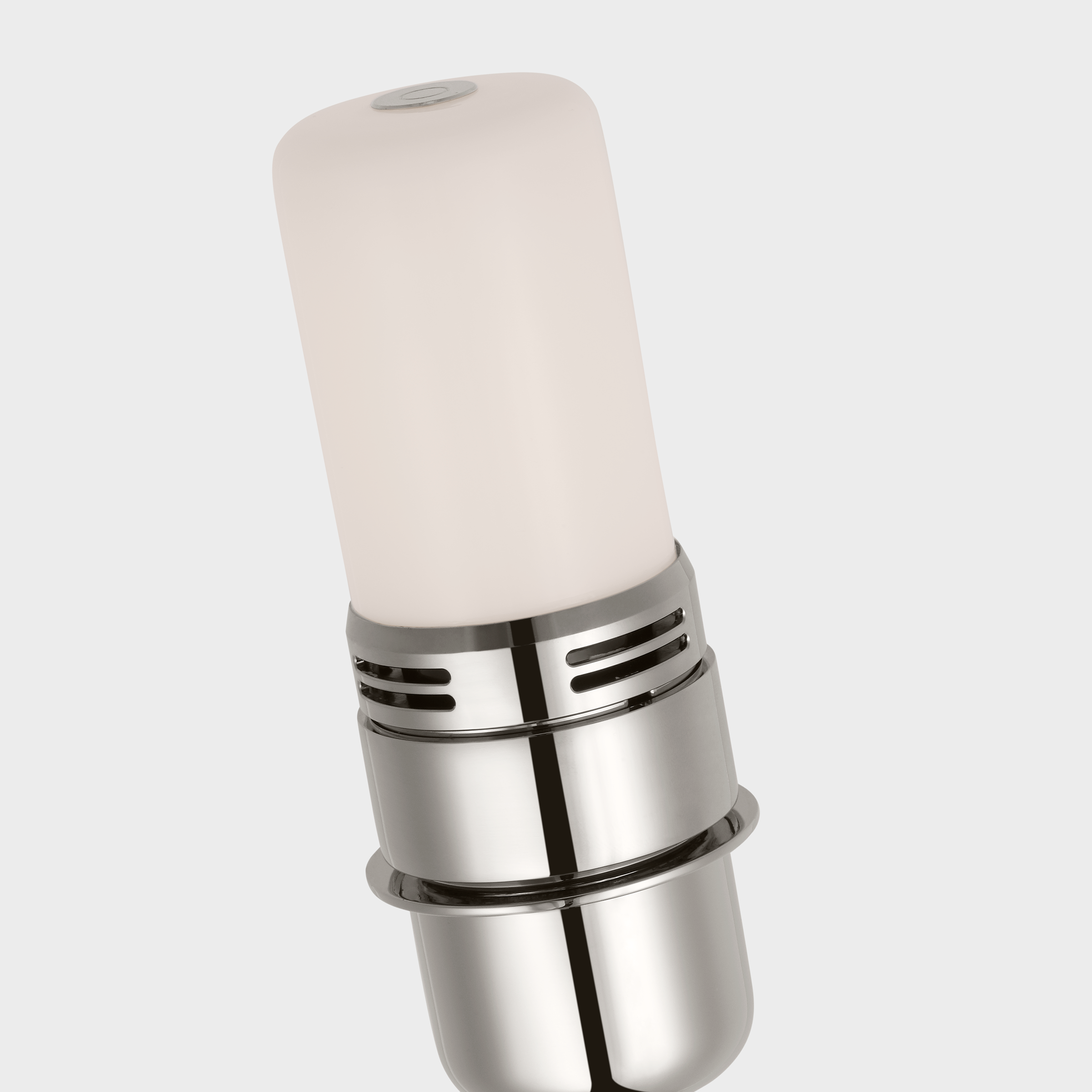 Hackney Cordless Floor Lamp | Polished Nickel | Linen Shade