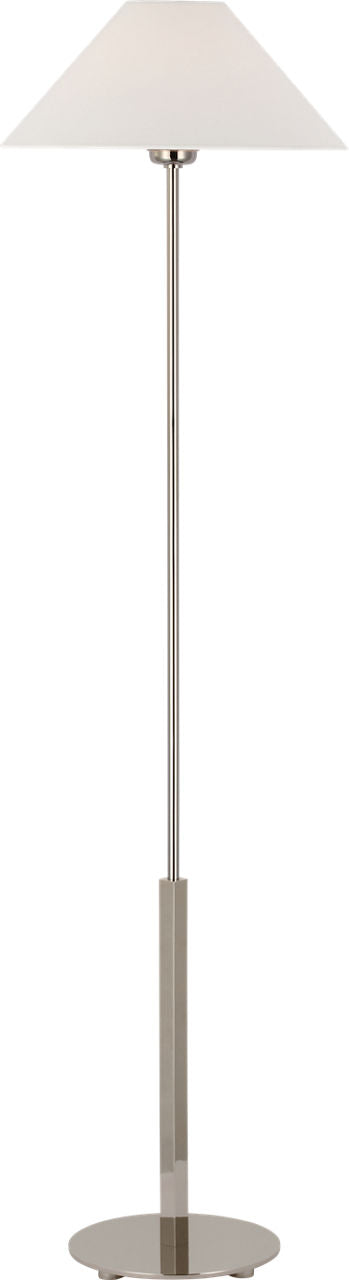 Hackney Cordless Floor Lamp | Polished Nickel | Linen Shade