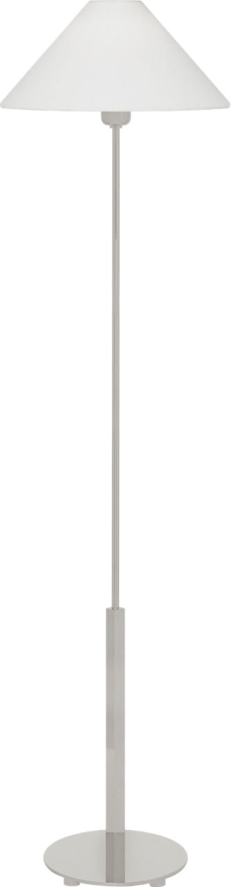 Hackney Floor Lamp | Polished Nickel | Linen Shade