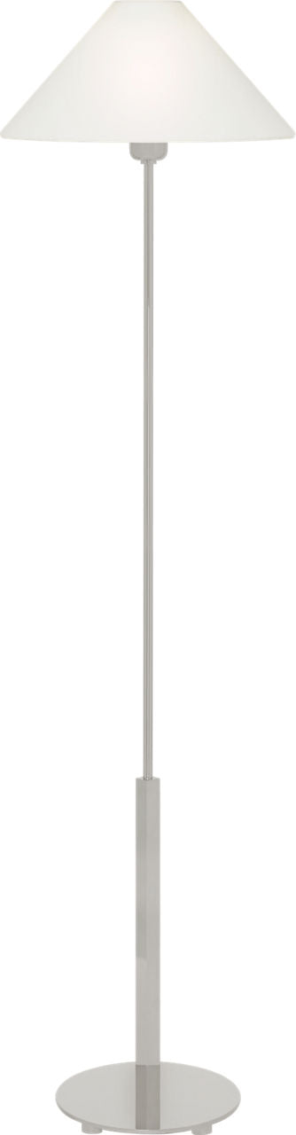 Hackney Floor Lamp | Polished Nickel | Linen Shade