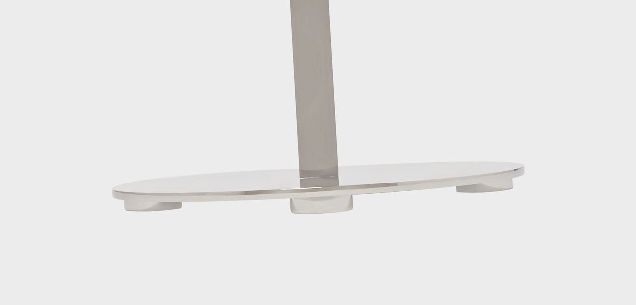 Hackney Floor Lamp | Polished Nickel | Linen Shade