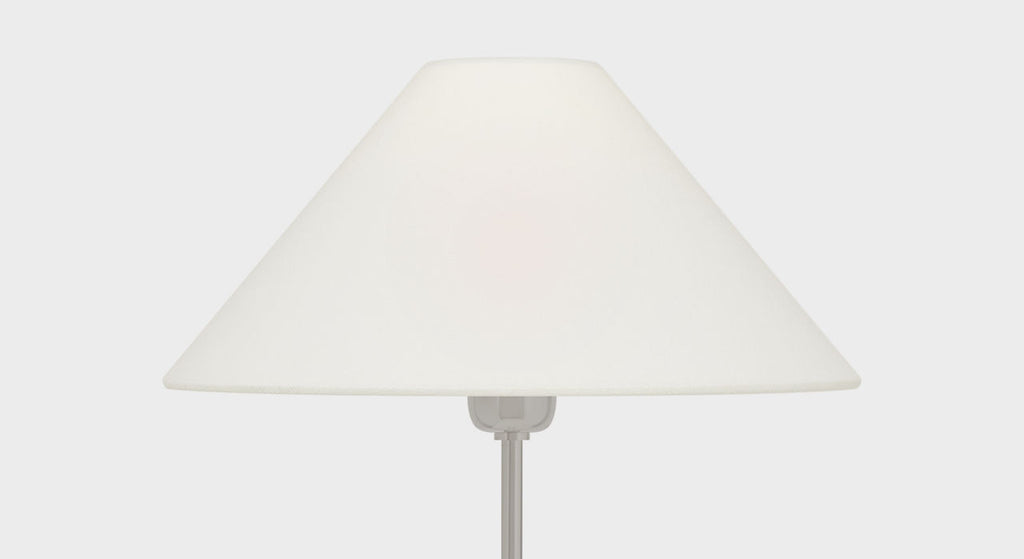 Hackney Floor Lamp | Polished Nickel | Linen Shade