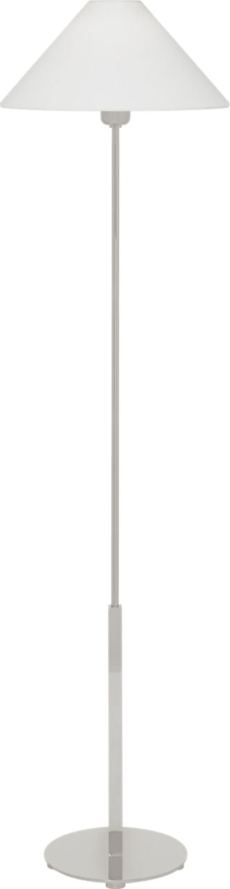 Hackney Floor Lamp | Polished Nickel | Linen Shade