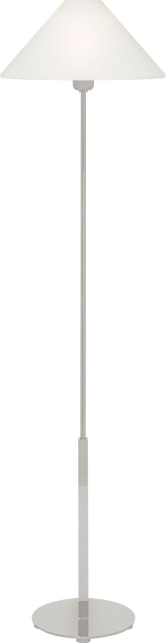 Hackney Floor Lamp | Polished Nickel | Linen Shade