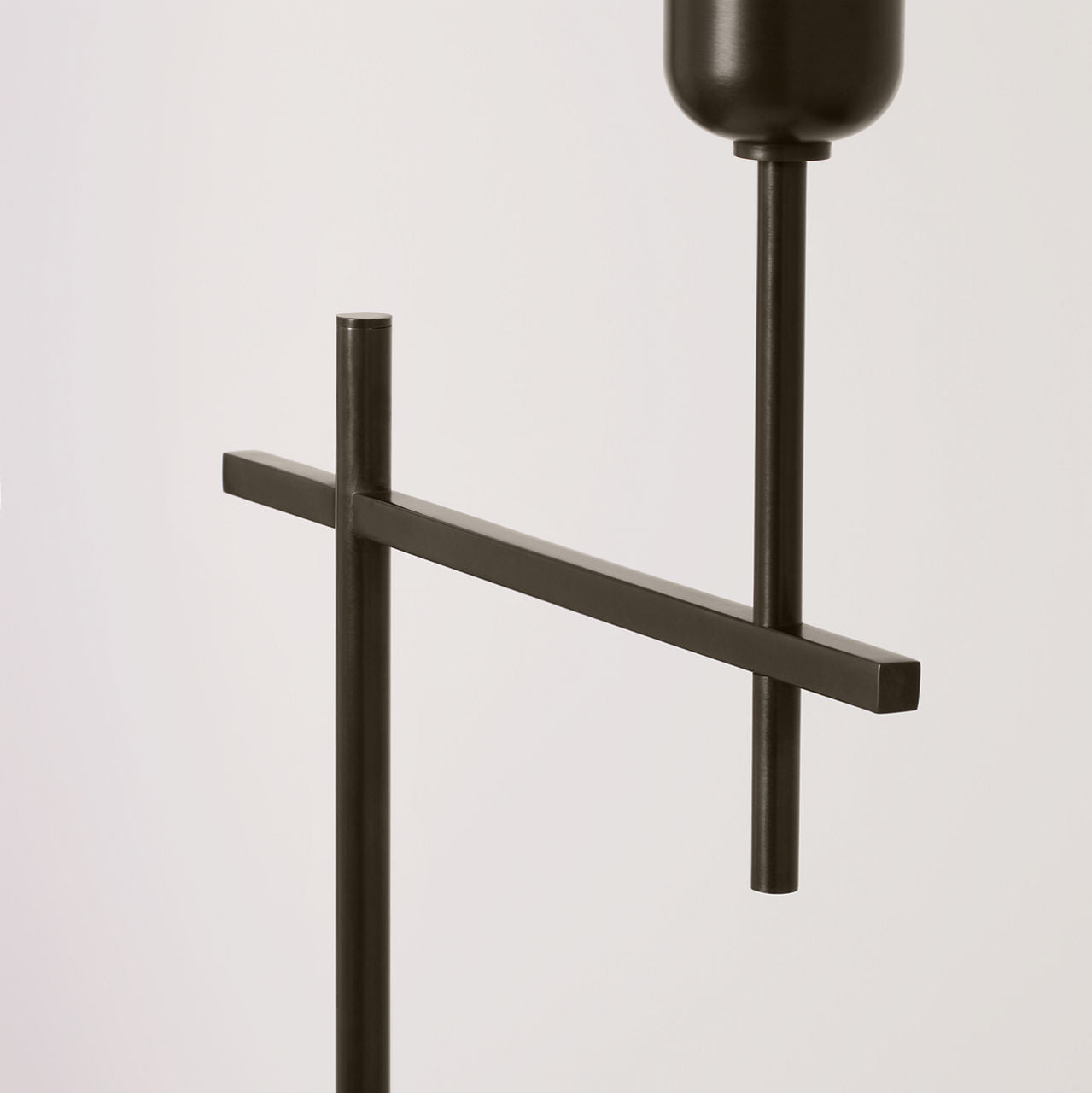 Hackney Bridge Arm Floor Lamp | Bronze | Linen Shade