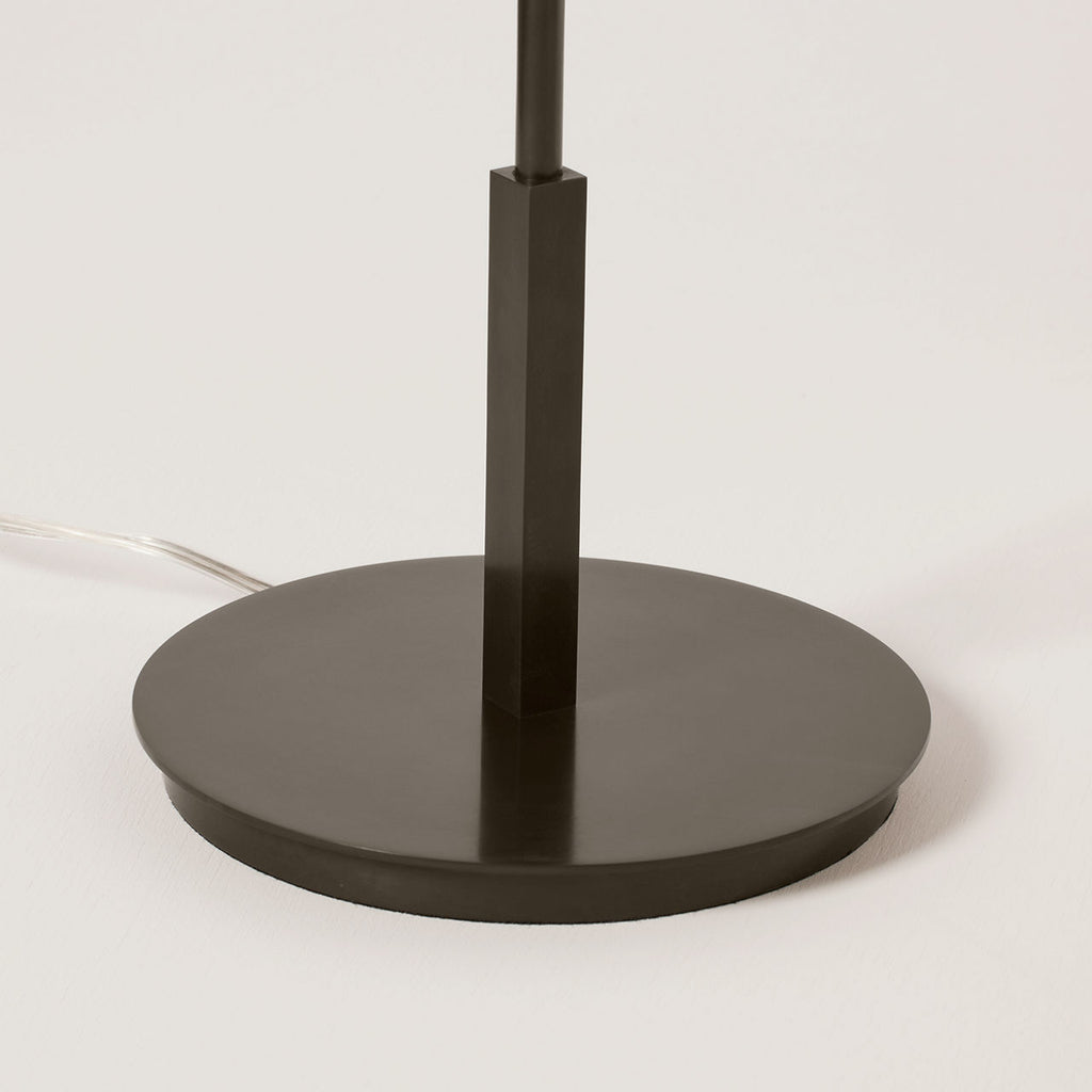 Hackney Bridge Arm Floor Lamp | Bronze | Linen Shade