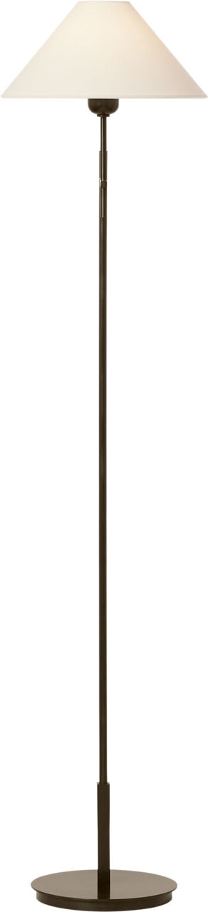 Hackney Bridge Arm Floor Lamp | Bronze | Linen Shade