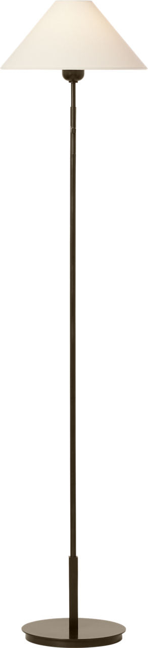 Hackney Bridge Arm Floor Lamp | Bronze | Linen Shade