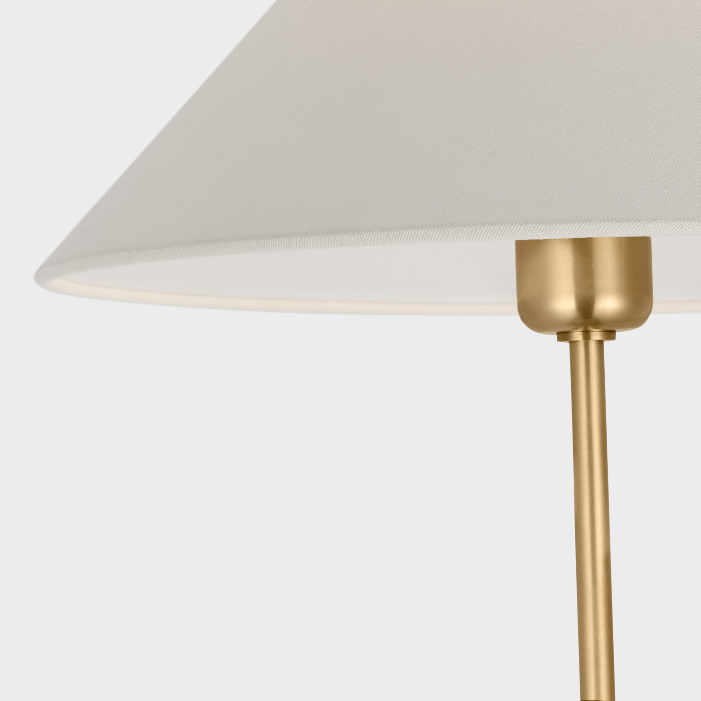 Hackney Cordless Bridge Arm Floor Lamp | Hand-Rubbed Antique Brass | Linen Shade