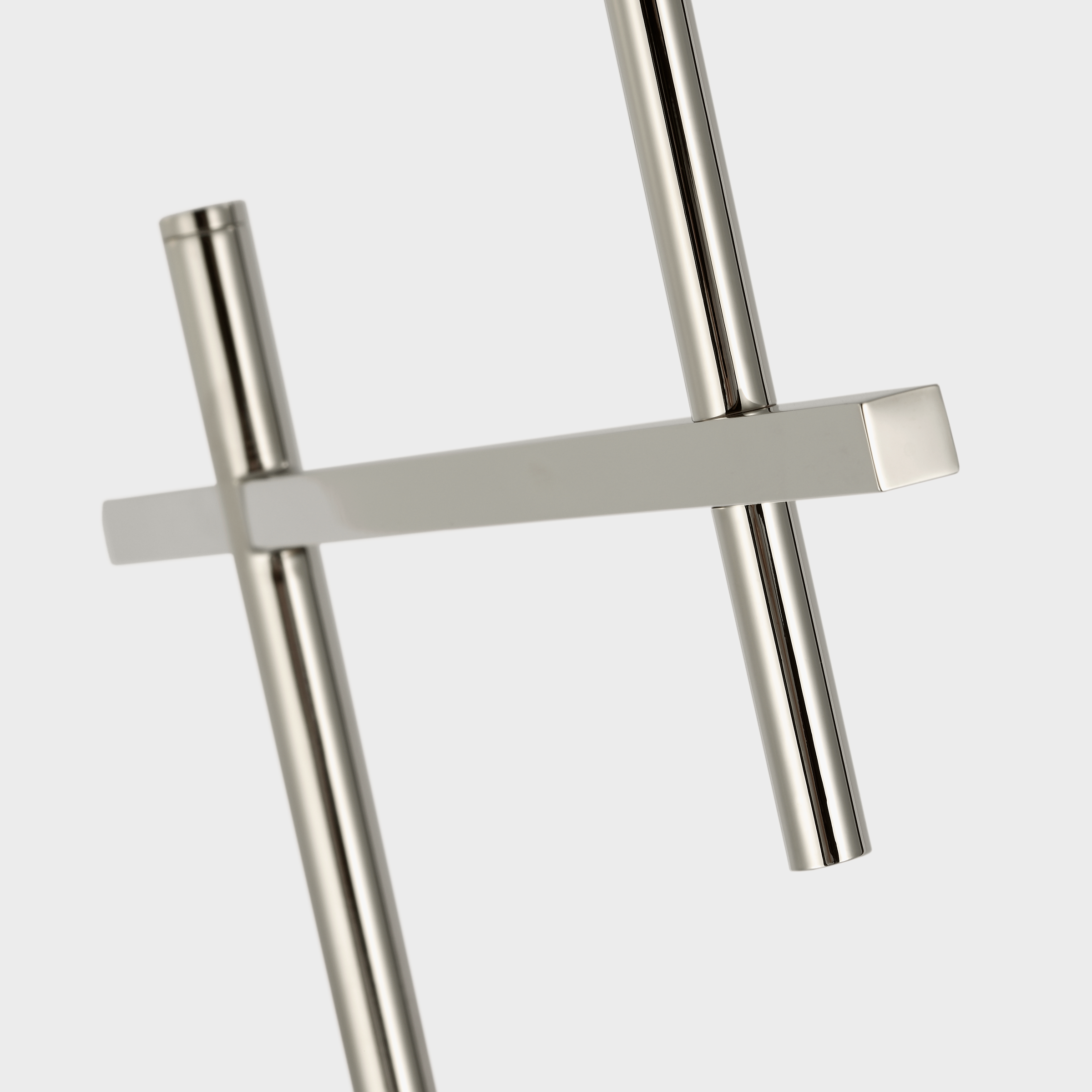 Hackney Cordless Bridge Arm Floor Lamp | Polished Nickel | Linen Shade