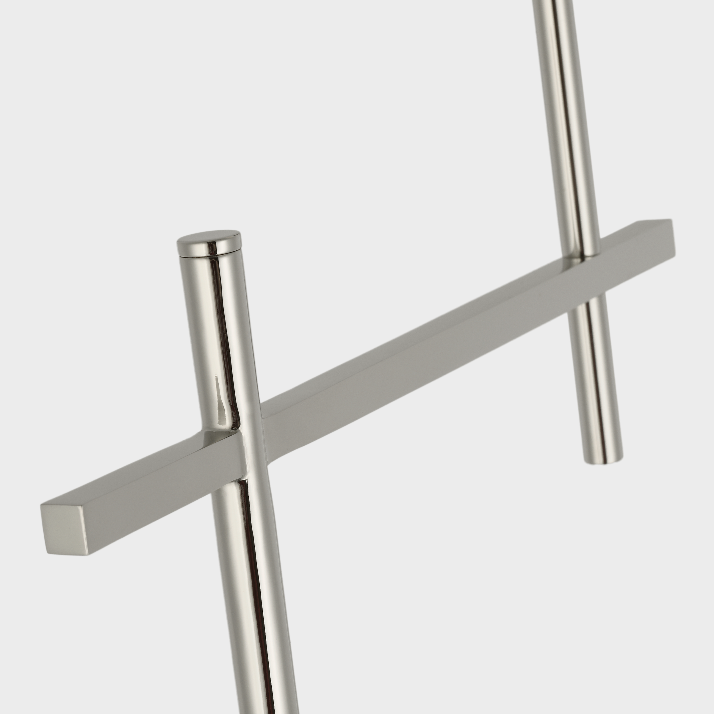 Hackney Cordless Bridge Arm Floor Lamp | Polished Nickel | Linen Shade