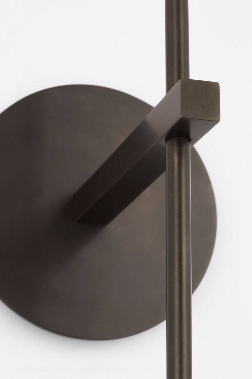 Hackney 25" Tail Sconce | Bronze | Linen Shade