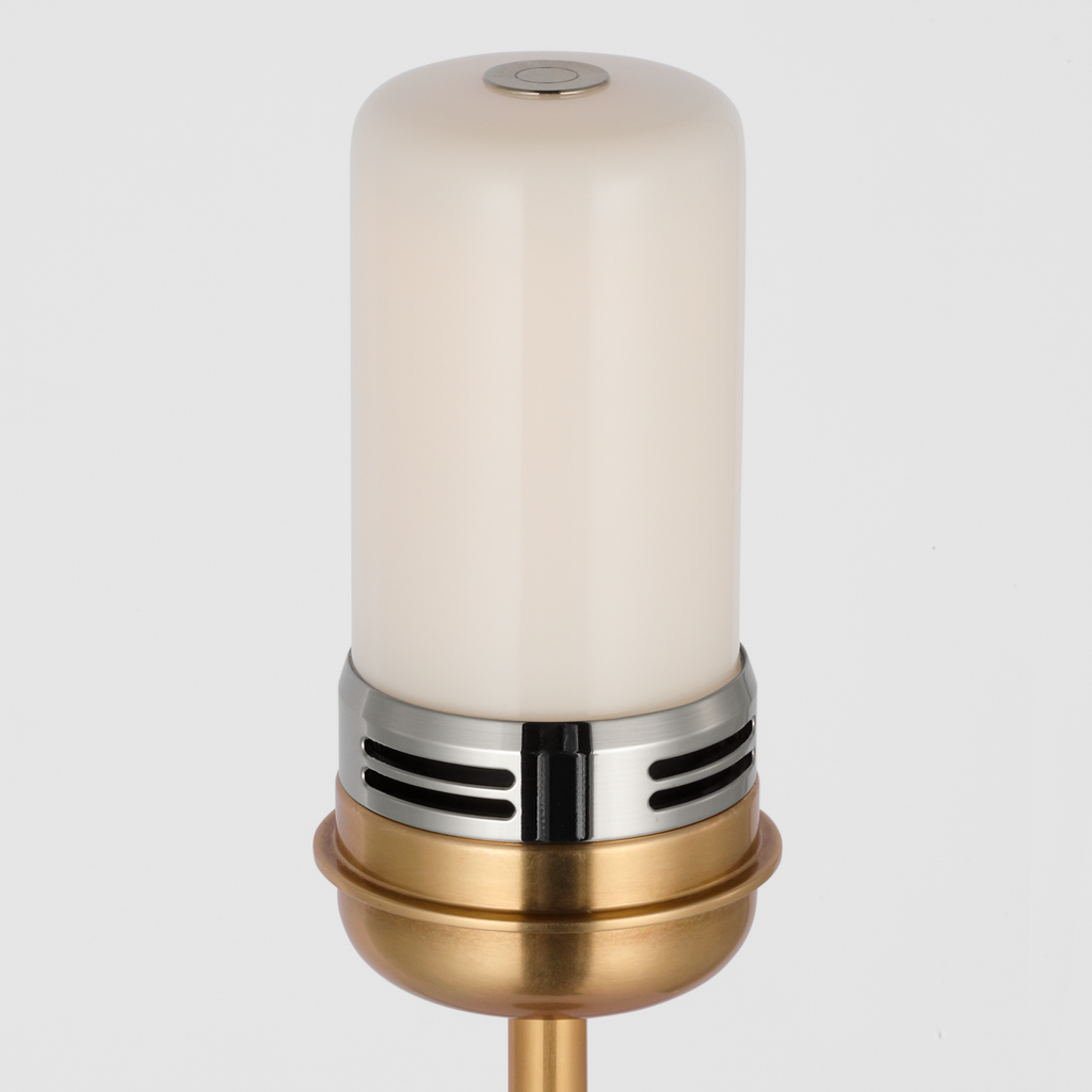 Hackney 24" Cordless Buffet Lamp | Hand-Rubbed Antique Brass | Linen Shade