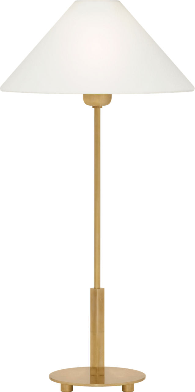 Hackney Table Lamp | Hand-Rubbed Antique Brass | Linen Shade