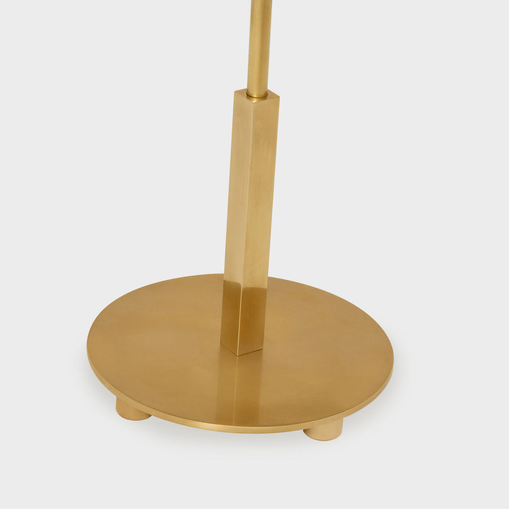Hackney Table Lamp | Hand-Rubbed Antique Brass | Linen Shade