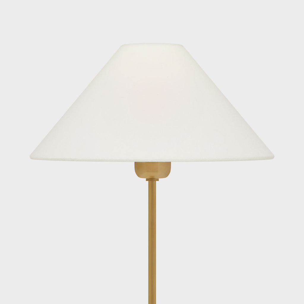 Hackney Table Lamp | Hand-Rubbed Antique Brass | Linen Shade