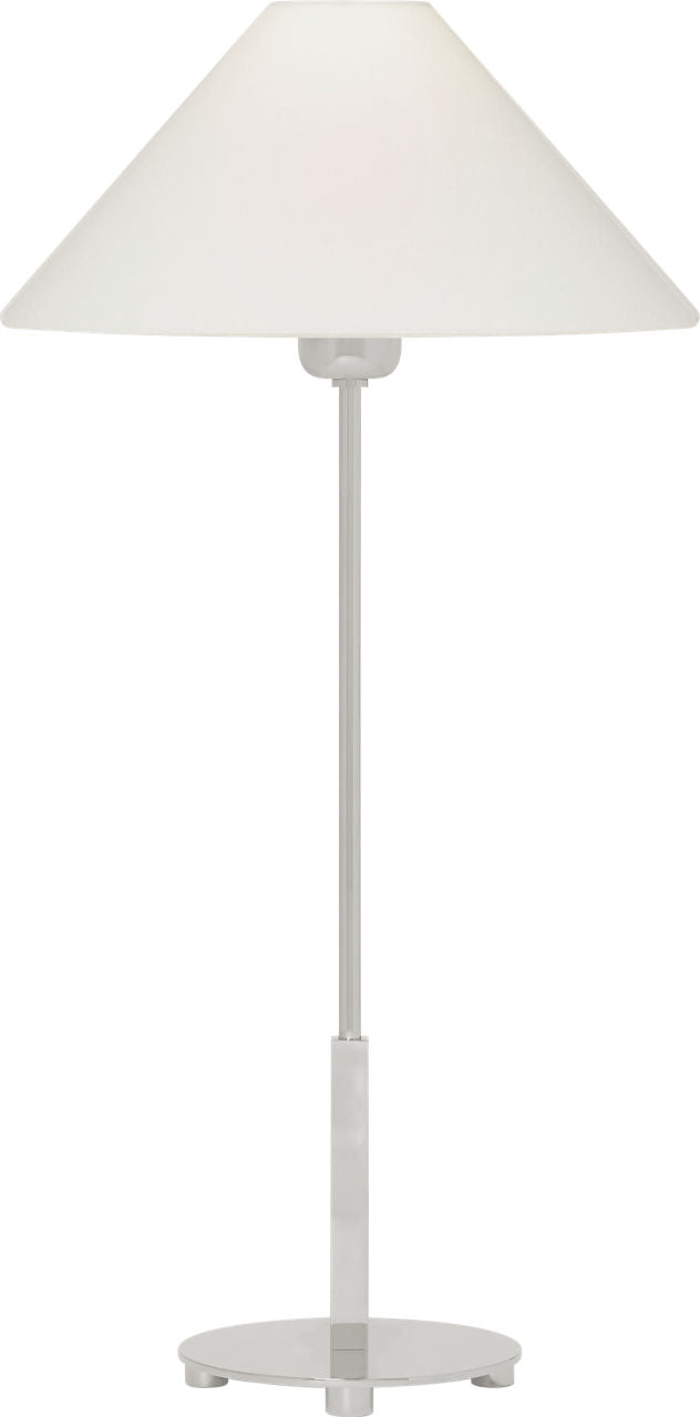 Hackney Table Lamp | Polished Nickel | Linen Shade