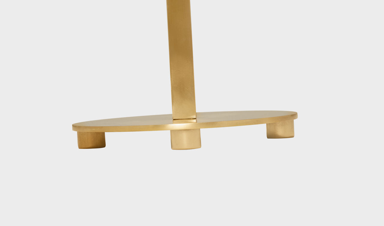 Hackney Buffet Lamp | Hand-Rubbed Antique Brass | Linen Shade