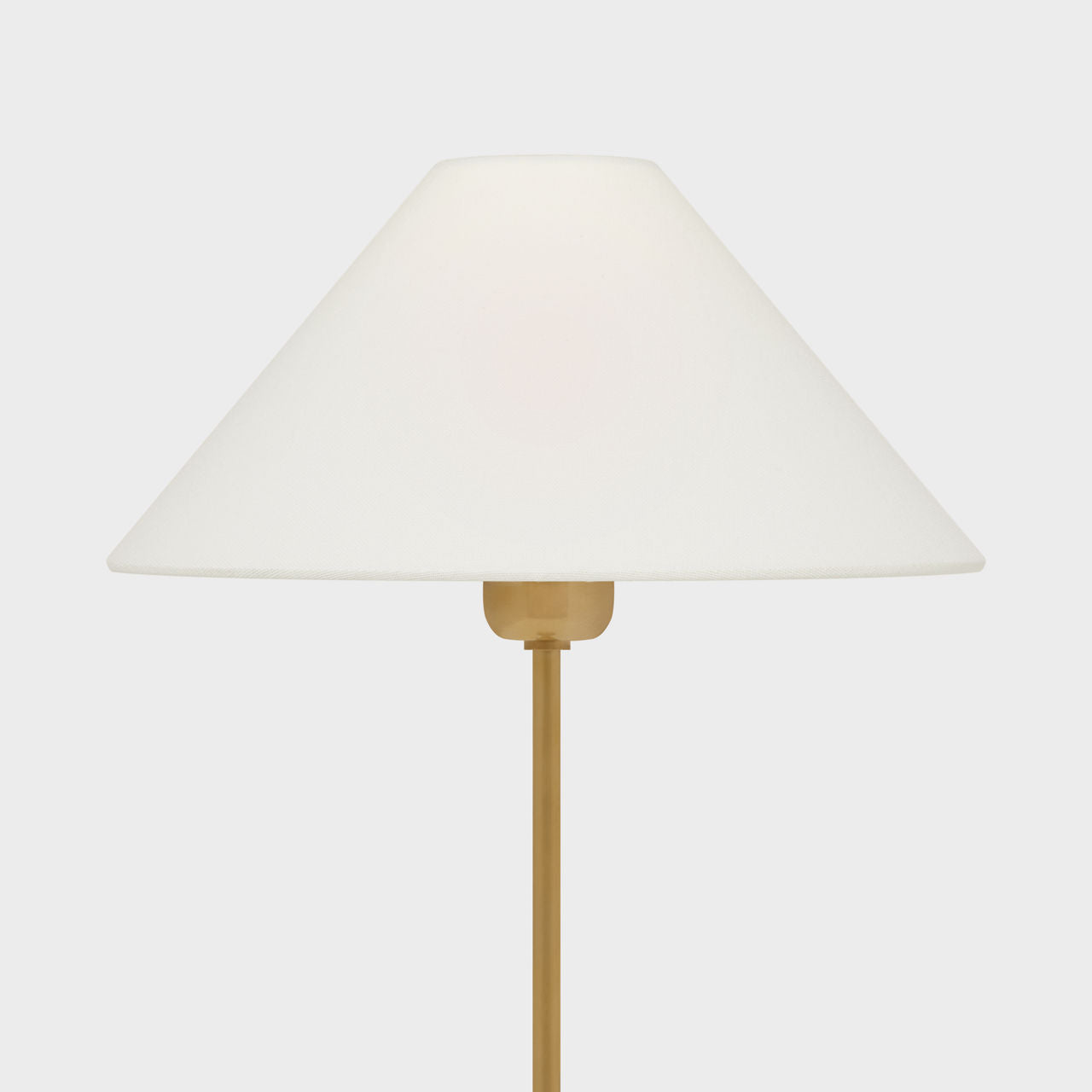 Hackney Buffet Lamp | Hand-Rubbed Antique Brass | Linen Shade