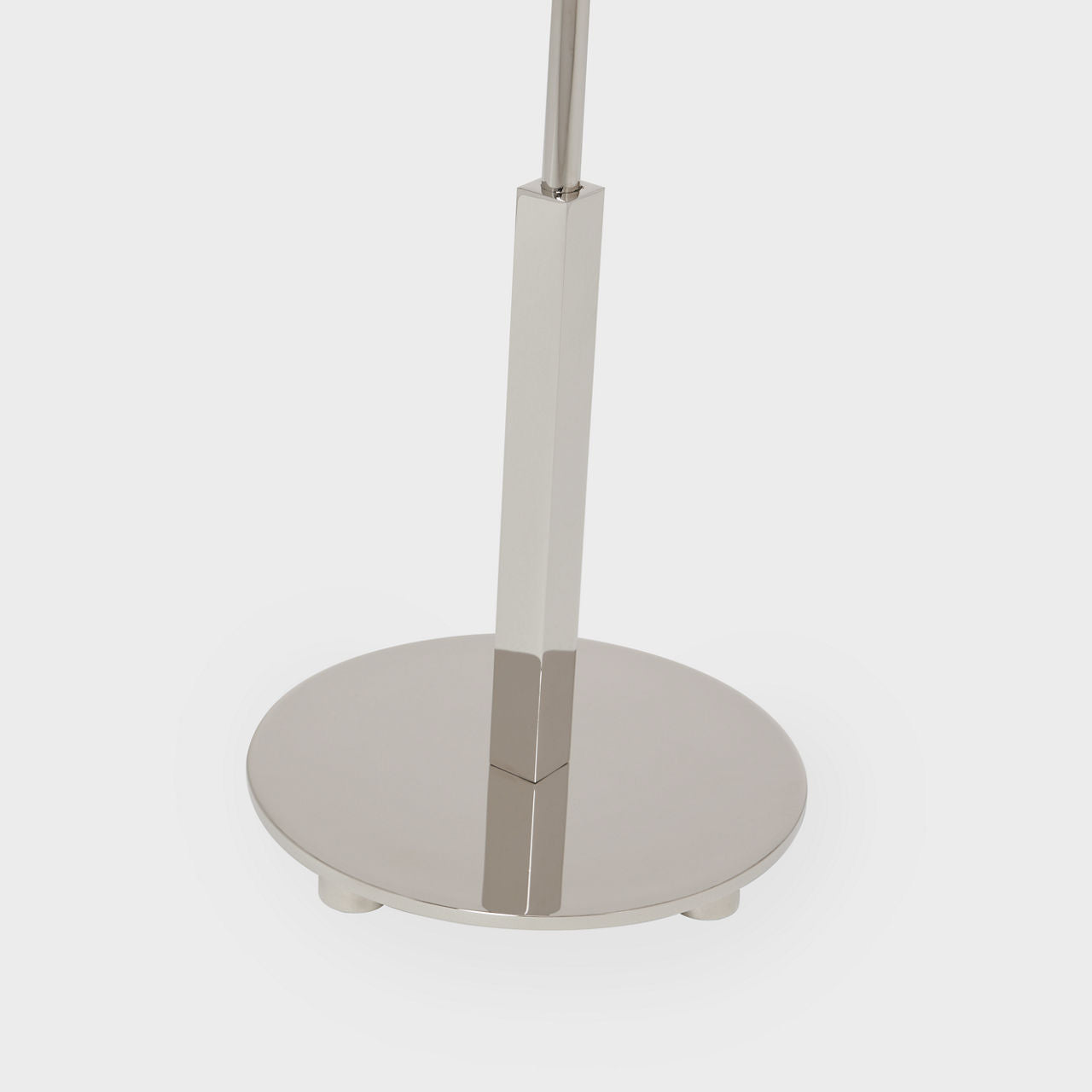 Hackney Buffet Lamp | Polished Nickel | Linen Shade