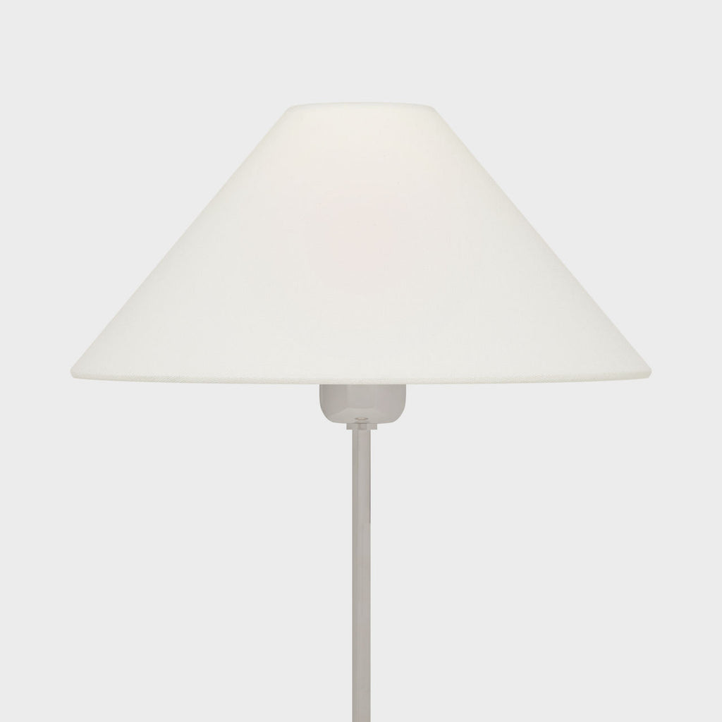 Hackney Buffet Lamp | Polished Nickel | Linen Shade