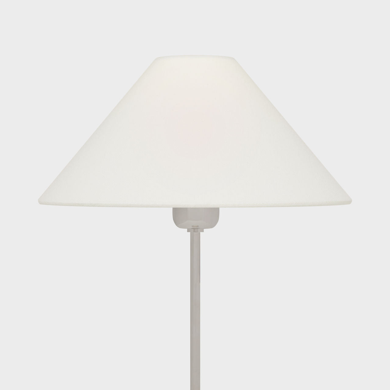 Hackney Buffet Lamp | Polished Nickel | Linen Shade