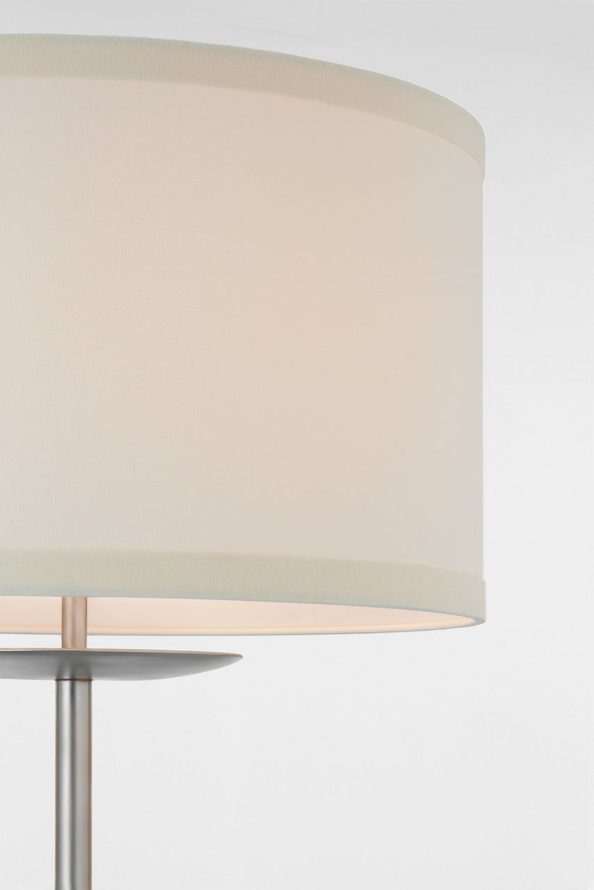 Walker 58" Cordless Floor Lamp | Burnished Silver Leaf | Linen Shade