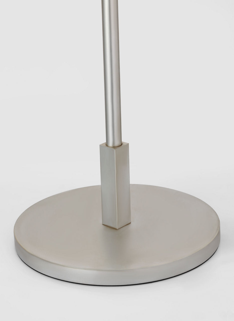 Walker 58" Cordless Floor Lamp | Burnished Silver Leaf | Linen Shade