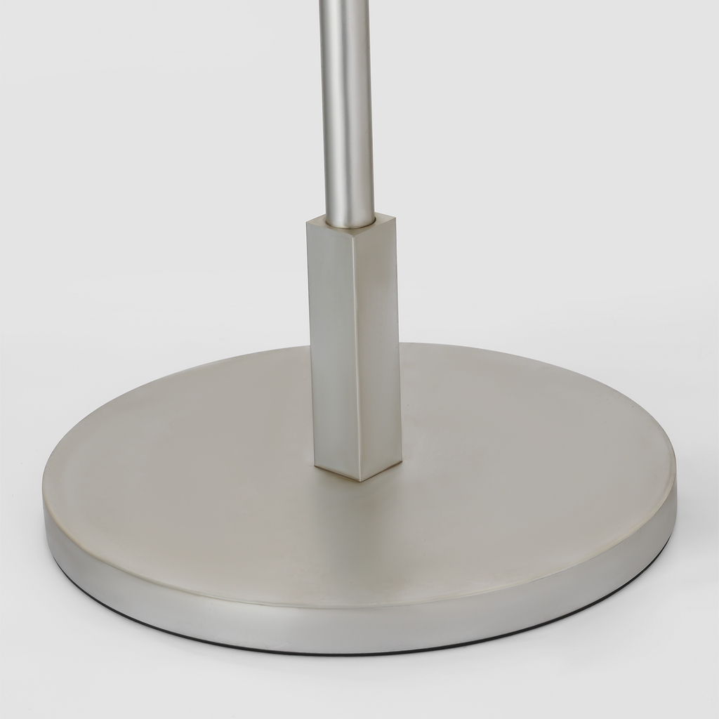 Walker 58" Cordless Floor Lamp | Burnished Silver Leaf | Linen Shade