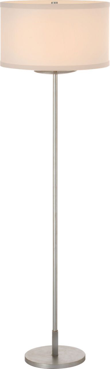 Walker 58" Cordless Floor Lamp | Burnished Silver Leaf | Linen Shade