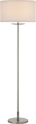 Walker 58" Cordless Floor Lamp | Burnished Silver Leaf | Linen Shade