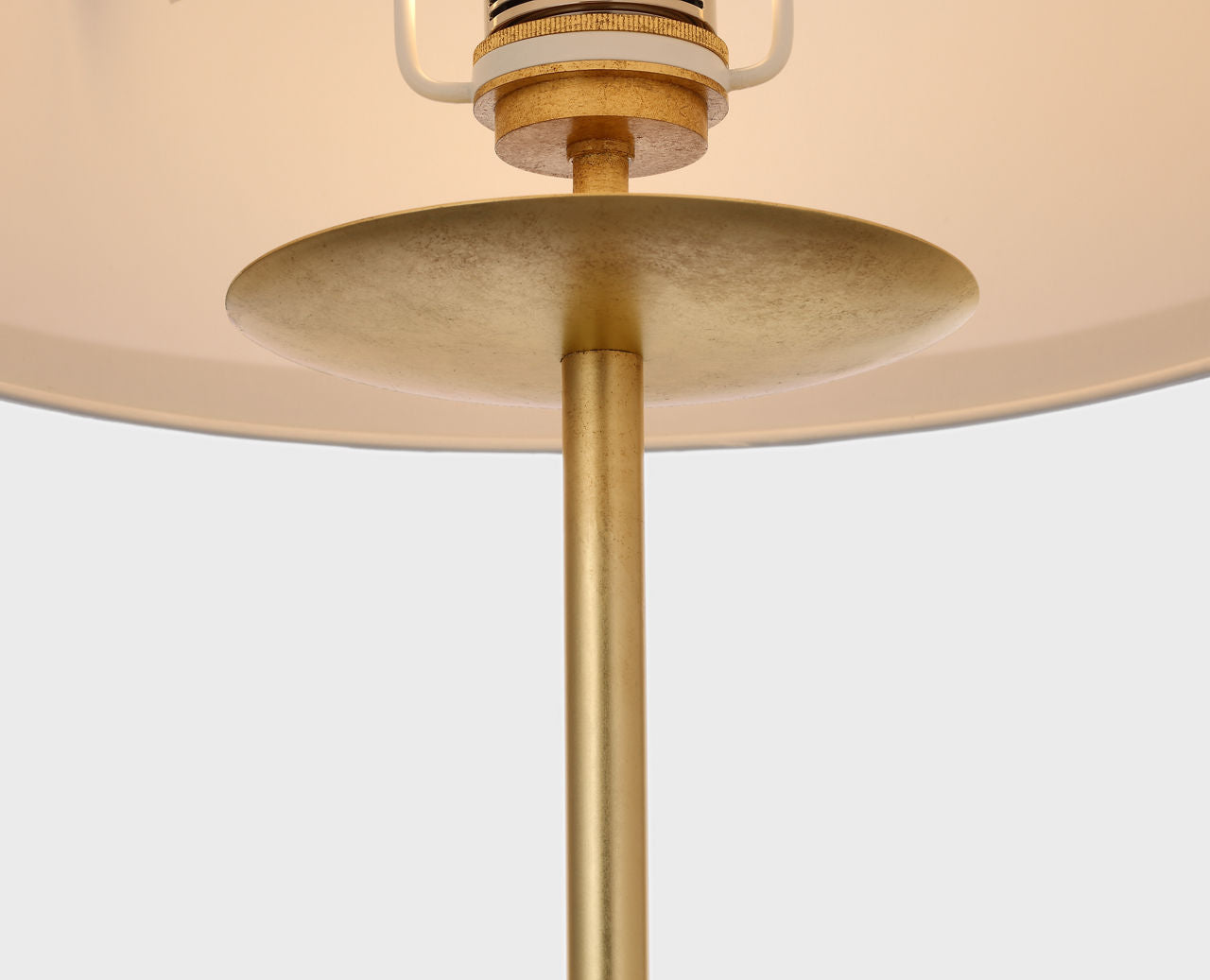 Walker 58" Cordless Floor Lamp | Gild | Linen Shade | Black Linen Trim