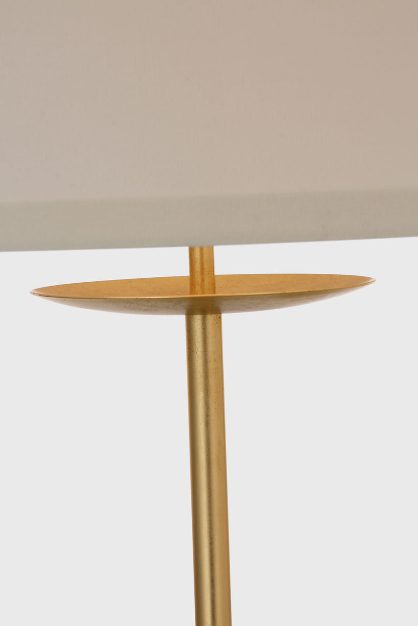 Walker 58" Cordless Floor Lamp | Gild | Linen Shade
