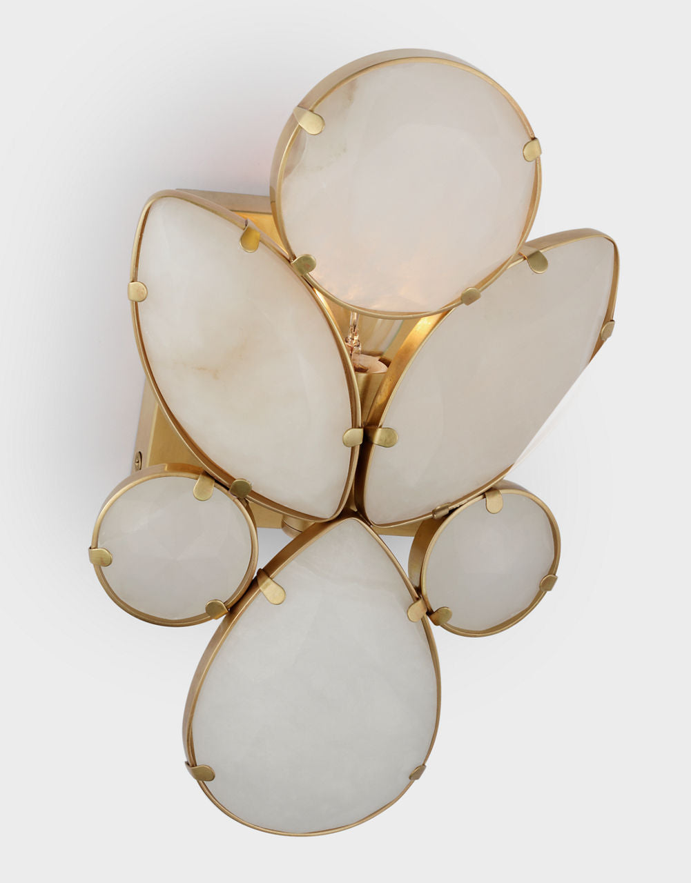 Lloyd Small Jeweled Sconce | Soft Brass | Alabaster